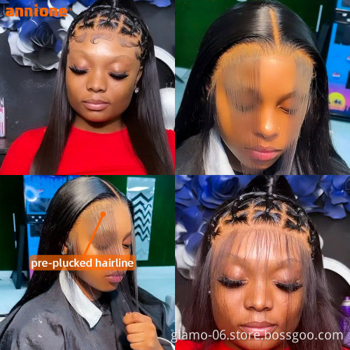 Wholesale 150% 180% Human Hair Wigs ,Brazilian HD Transparent Swiss 360 Full Lace Wig Vendors, Virgin Hair Lace Front Wigs